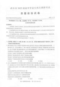 湖北省武汉市2025届高三高考模拟第四次调研-政治试题+答案