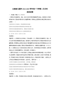 云南省玉溪市2024-2025学年高一下学期3月月考政治试卷（解析版）