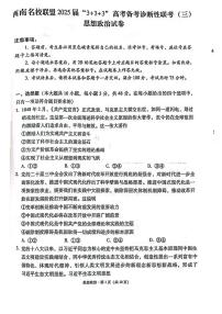 西南名校联盟“3+3+3”2025届高三高考模拟诊断性联考（三）-政治试题+答案