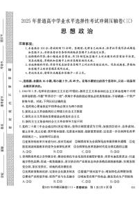 2025年冲刺压轴卷三高三下学期4月政治试题及答案