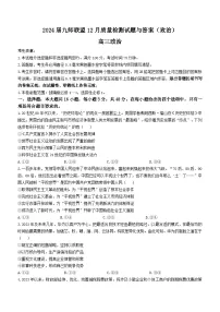 2024届九师联盟高三12月质量检测 政治试卷（含答案）