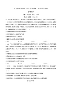 湖南省名校联考联合体2024-2025学年高二下学期期中考试政治试卷（Word版附解析）