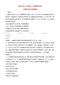 四川省宜宾市叙州区校2023_2024学年高三政治上学期期末考试文综试题含解析 (1)