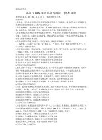 2024届广东省湛江市普通高考第一次模拟考试 政治试卷（含答案）