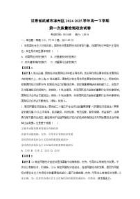 甘肃省武威市凉州区2024-2025学年高一下学期第一次质量检测政治试卷（解析版）