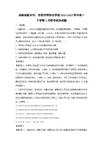 河南省新乡市、安阳市等部分学校2024-2025学年高一下学期3月联考政治试卷（解析版）