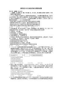 湖南省2025届高考政治模拟试卷含答案