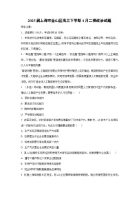 2025届上海市金山区高三下学期4月二模政治试题（解析版）