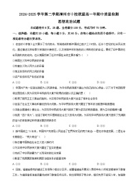 福建省漳州市十校联盟2024-2025学年高一下学期期中联考政治试题（原卷版+解析版）