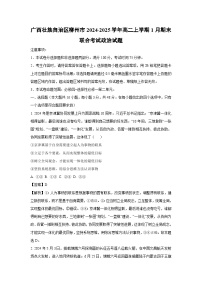 广西壮族自治区柳州市2024-2025学年高二上学期1月期末联合考试政治政治试卷（解析版）