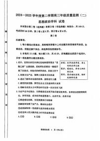 2025届天津市南开区高三下学期二模考试政治试题（高考模拟）