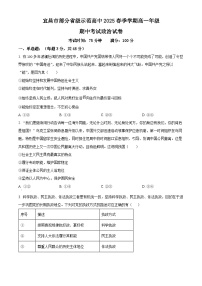 湖北省宜昌市部分示范高中2024-2025学年高一下学期4月期中考试政治试题（原卷版+解析版）