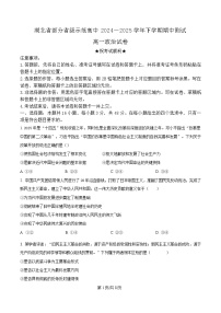 湖北省武汉市部分省级示范高中2024-2025学年高一下学期期中测试政治试卷（Word版附解析）