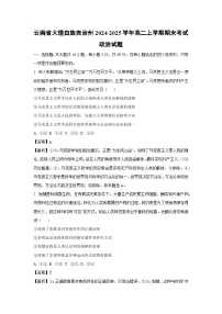 云南省大理白族自治州2024-2025学年高二上学期期末考试政治政治试题（解析版）