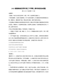 2025届湖南省岳阳市高三下学期二模考试政治试题（解析版）
