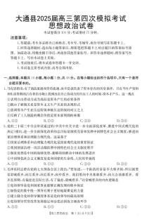 2025届青海省西宁市大通县高三下学期第四次模拟政治试题（高考模拟）