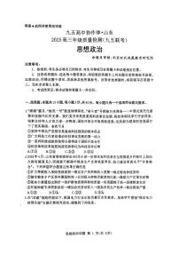 政治-山东省九五高中协作体2025高三下学期5月质量检测试题及答案