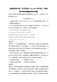 安徽省宿州市省、市示范高中2024-2025学年高二下学期期中教学质量检测政治试题（解析版）
