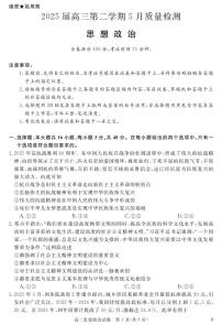 安徽省华师联盟2025届高三下学期高考模拟质量检测政治试题（含答案）