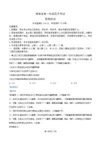 湖南省部分学校2024-2025学年高一下学期4月期中联考政治试题 含解析