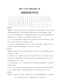 安徽省合肥市第一中学2025届高三下学期5月最后一卷政治试卷（PDF版附解析）
