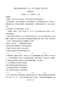 湖南省三湘名校教育联盟2024-2025学年高二下学期期中考试政治试题 Word版含解析含答案解析