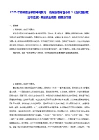 2025年高考政治考前冲刺复习：统编版选择性必修1《当代国际政治与经济》开放类主观题 刷题练习题（含答案）