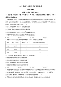 2025届湖北省武汉市华中师范大学第一附属中学高三下学期5月适应性检测政治试题（高考模拟）