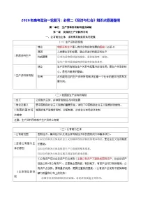 2026年高考政治一轮复习：必修二《经济与社会》知识点背诵提纲 学案