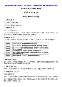 2026年高考政治一轮复习：选择性必修3《逻辑与思维》知识点背诵提纲详细版 学案