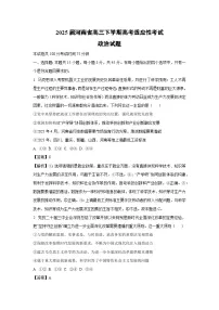 2025届河南省高三下学期高考适应性考试政治试卷（解析版）