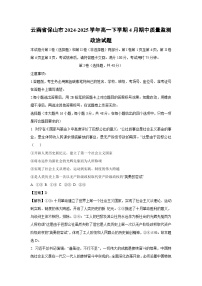 云南省保山市2024-2025学年高一下4月期中质量监测政治试卷（解析版）
