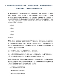 广西壮族自治区玉林市第一中学、玉林市实验中学、容县高级中学2024-2025学年高二上学期10月联考政治试题_1