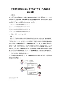 【政治】河南省洛阳市2024-2025学年高二下学期6月质量检测政治试题（解析版）