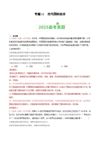 2025年高考政治真题分类汇编：专题11   当代国际经济（全国通用）（解析版）