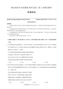 湖北省圆创高中名校联盟2025届高三第三次联合测评-政治试卷（含答案）