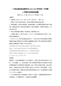 广西壮族自治区柳州市2024-2025学年高一下学期6月期末考试政治政治试卷（解析版）