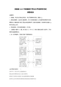 河南省2025年普通高中学业水平选择性考试政治试卷（解析版）