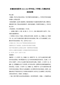 安徽省多校联考2024-2025学年高二下学期6月摸底考试政治政治试卷（解析版）