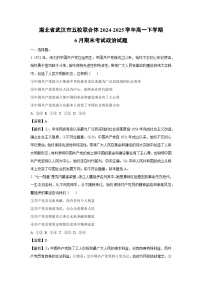 湖北省武汉市五校联合体2024-2025学年高一下学期6月期末考试政治政治试卷（解析版）