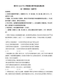 湖南省郴州市2024-2025学年高一下学期期末考试（选择考）政治试卷（Word版附解析）