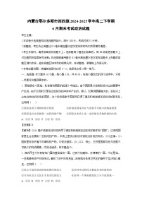 内蒙古鄂尔多斯市西四旗2024-2025学年高二下学期6月期末考试政治政治试卷（解析版）