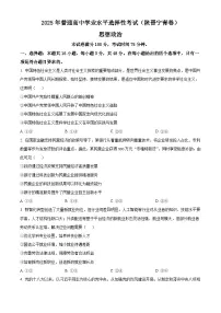2025年高考政治真题含答案解析（参考版）适用地区：陕西、山西、宁夏、青海
