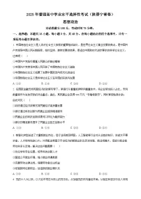 2025年陕西、山西、宁夏、青海四省（陕晋宁青）高考 政治真题试卷 附答案