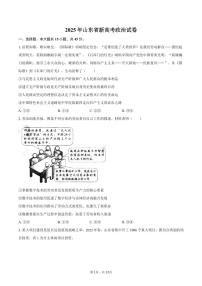 2025年山东省新高考政治试卷（含答案）