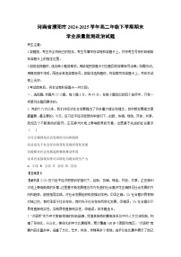 河南省濮阳市2024-2025学年高二年级下学期期末真题学业质量监测政治政治试卷（解析版）