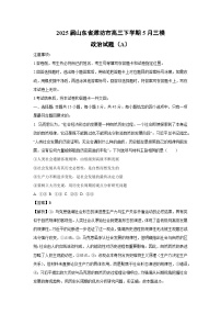 2025届山东省潍坊市高三下学期下5月三模（A）政治试卷（解析版）