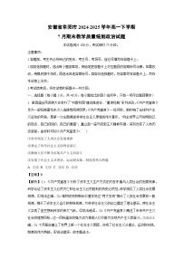 【政治】安徽省阜阳市2024-2025学年高一下学期7月期末教学质量统测政治试题（解析版）