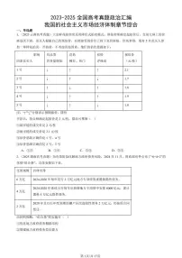 2023-2025全国高考真题政治汇编：我国的社会主义市场经济体制章节综合 有解析
