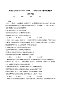 湖南省岳阳市2024-2025学年高二下学期期末考试 政治 含答案
